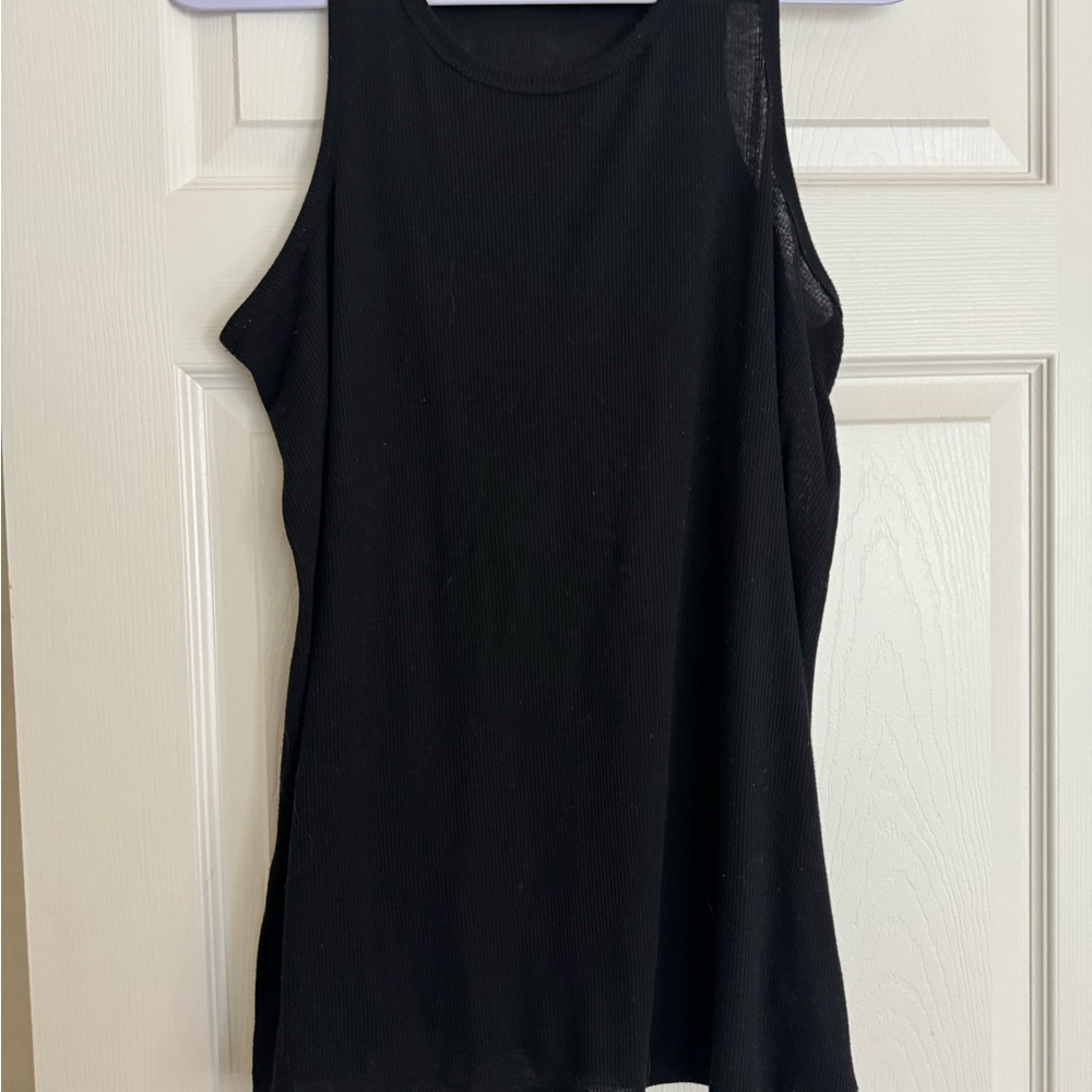 ODDY Elegant Black Sleeveless Top